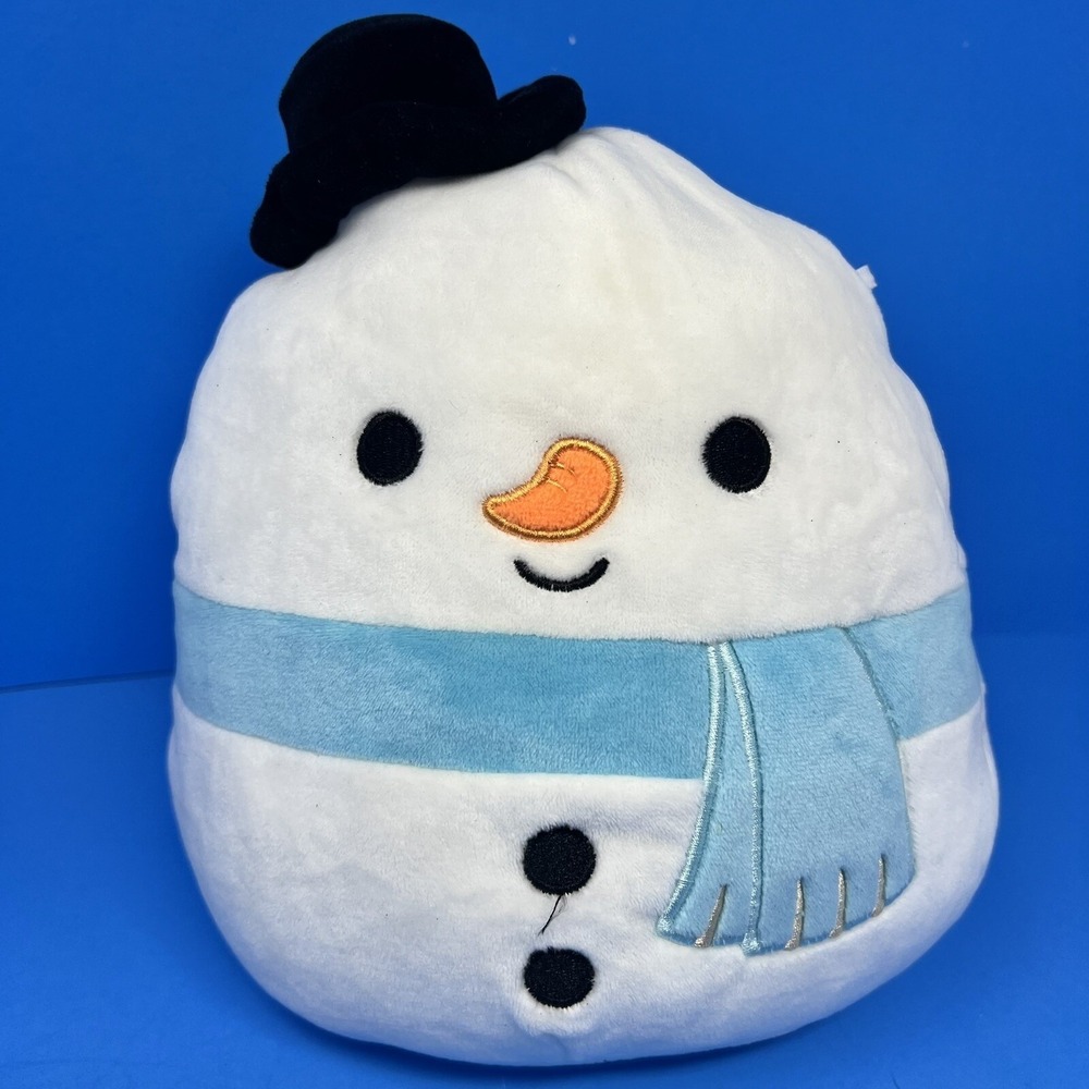 Squishmallow Christmas Holiday Manny Snowman 8" Plush Stuffed toy